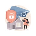 Security systems design abstract concept vector illustration.