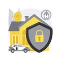 Security systems design abstract concept vector illustration.