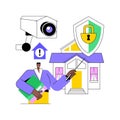 Security systems design abstract concept vector illustration.