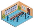 Security Systems Isometric Composition