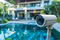 Security technology with integrated device communication and alarms provides camera security and access control through tech synch