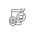Security telephone commerce icon. Element of online shopping icon Royalty Free Stock Photo