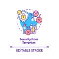 Security from terrorism concept icon