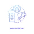 Security testing concept icon