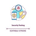 Security testing concept icon