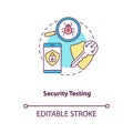 Security testing concept icon Royalty Free Stock Photo
