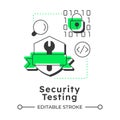 Security testing modern linear concept icon Royalty Free Stock Photo