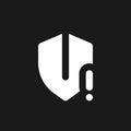 Security threat dark mode glyph ui icon