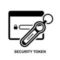 Security token icon. The second factor authentication password concept isolated on white background Royalty Free Stock Photo