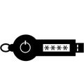 Security token icon on white background. RSA token sign. Two-factor authentication device. Cryptosystem for security. flat style