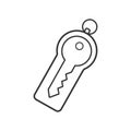 Security token line icon on white backgraund. Key icon Royalty Free Stock Photo