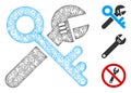 Security Tools Polygonal Web Vector Mesh Illustration