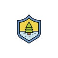 security, tree, jungle line icon. Element of jungle for mobile concept and web apps illustration. Thin line Royalty Free Stock Photo