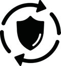 Security Update and Protection Cycle Icon Royalty Free Stock Photo
