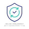 Security updates pixel perfect two color line icon Royalty Free Stock Photo