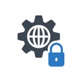 Security vector glyph color icon Royalty Free Stock Photo