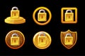 Security vector icon. Set vector Lock security icon. Shield and padlock security icon. Royalty Free Stock Photo