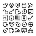 Security Vector Icons 5 Royalty Free Stock Photo