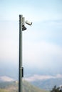 Security video camera against sky Royalty Free Stock Photo