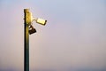 Security video camera against sky Royalty Free Stock Photo