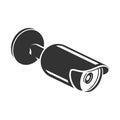 Security video camera, electronic home protection icon Royalty Free Stock Photo