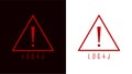 Security Vulnerability Log4j. Java code log4j with warning sign. Cyberspace and vulnerability. Vector illustration Royalty Free Stock Photo