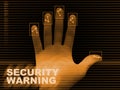 Security warning background