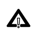Black solid icon for Security Warning, security and safety Royalty Free Stock Photo