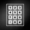 Security white numeric pad Royalty Free Stock Photo