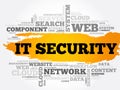 IT Security word cloud collage Royalty Free Stock Photo