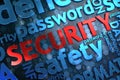 Security. Wordcloud Concept. Royalty Free Stock Photo