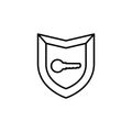 Securityshieldwithkey. Vector illustration decorative design Royalty Free Stock Photo