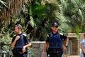 SECURTY IN BARCELONA POLICE GUARDS CITY