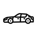 sedan car body type line icon vector illustration