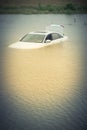 Swamp car flood Royalty Free Stock Photo