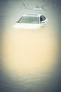 Swamp car flood Royalty Free Stock Photo