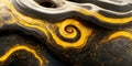 Sedate marco black and gold gold in turbulence pattern in agate.