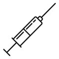 Sedative injection icon, outline style