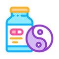 Sedative Pills Icon Vector Outline Illustration