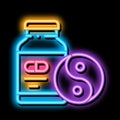 Sedative Pills neon glow icon illustration