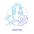 Sedatives blue gradient concept icon