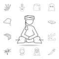 sedentary Arab icon. Detailed set of Arab culture icons. Premium graphic design. One of the collection icons for websites, web des