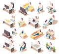 Sedentary Lifestyle Icon Set