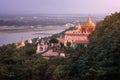 Sedi La Su Taung Pyae Pagoda and Irrawaddy River in the Evening, Sagaing Hill, Myanmar