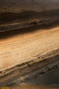 Sediment layers near de road at Teide National Park, Tenerife