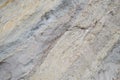 sedimentary layers of the rock in the sand scree. sand, pebbles and shells in sedimentary rocks