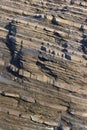 Sedimentary rock layers Royalty Free Stock Photo