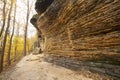 Sedimentary rock of Ritchie Ledges in Cuyahoga Valley National Park