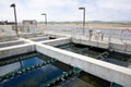 Sedimentation basins for purification of treated wastewater