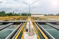 Sedimentation tank in Conventional Water Treatment Plant Royalty Free Stock Photo